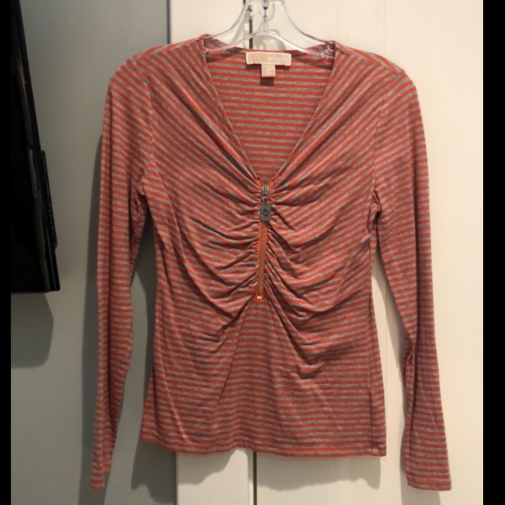Michael Kors striped long sleeve top